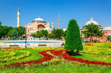 Hagia Sophia on sunny day, Istanbul, Turkey