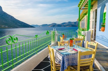 Rahat Yunan restoranı Deniz Manzaralı, Yunanistan