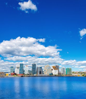 Modern iş merkezleri arasında Oslo bay, Norveç