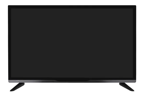 View of widescreen internet tv monitor isolated on white backgro — Stock Photo, Image