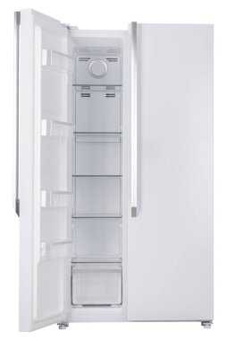 Beyaz Arka Plan Üzerinde İzole Yeni Buzdolabı. Modern Mutfak ve Ev Aletleri