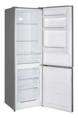 Beyaz Arka Plan Üzerinde İzole Yeni Buzdolabı. Modern Mutfak ve Ev Aletleri