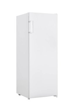 Beyaz Arka Plan Üzerinde İzole Yeni Buzdolabı. Modern Mutfak ve Ev Aletleri