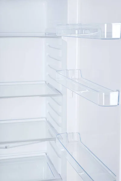 Nuovo Frigorifero Isolato Sfondo Bianco Cucina Moderna Elettrodomestici Principali — Foto Stock