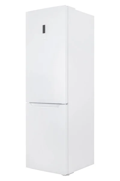 Neuer Kühlschrank Isoliert Auf Weißem Hintergrund Moderne Küche Und Haushaltsgeräte — Stockfoto