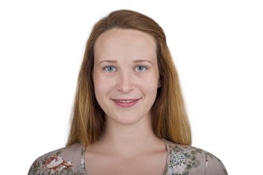 Kızıl saç ve güzel mavi gözlü kız