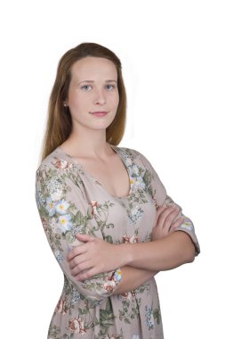 Kızıl saç ve güzel mavi gözlü kız