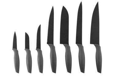 İzole üzerinde beyaz arka plan yeni mutfak bıçakları
