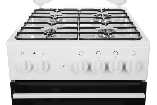White gas stove isolated on a white background — Stock Photo, Image