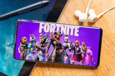 19 Kasım 2020, Brezilya. Fortnite, 2011 yılında piyasaya sürülen, Epic Games tarafından geliştirilen çevrimiçi çok oyunculu bir video oyunudur..