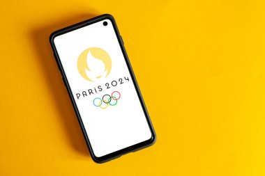SAO PAULO, BRAZIL - 26 AĞUSTOS 2021: Paris 2024 Oyunların herkese açık olması için bir konsept inşa ediyor.