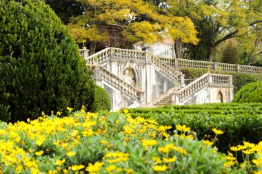 Lizbon, Portekiz- 28 Aralık 2017: Lizbon, Portekiz 'deki botanik bahçesi