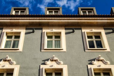 Lizbon, Portekiz 'de renkli ve görkemli eski evler