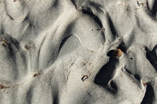 Vlnité Textury Pláži Písek Slunečného Dne — Stock fotografie