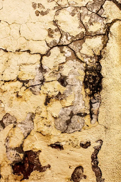 Textura Pared Vieja Dañada Con Pintura Blanca Vieja — Foto de Stock