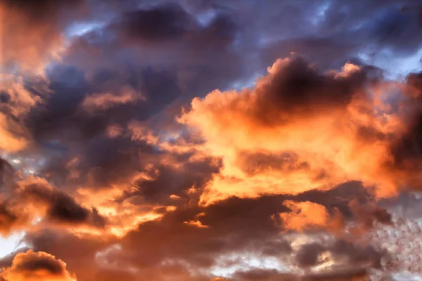 Золотые Облака Прекрасное Небо Закате Альмерии Испания — стоковое фото