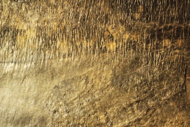 Duvarda renkli yeşil ve altın rengi kaya dokusu