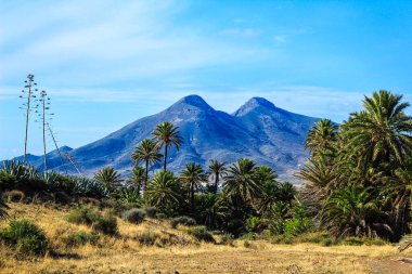 Cabo de Gata 'daki güzel volkanik manzara, Almerya, İspanya