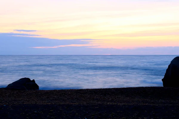 Alba Sulla Spiaggia Cabo Gata Almeria Spagna Meridionale — Foto Stock