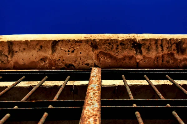 Puerta Oxidada Forjada Del Castillo San Felipe Cabo Gata Almería — Foto de Stock