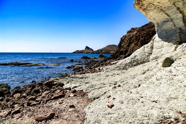 Prachtige Vulkanische Rotsformaties Cabo Gata Baaien Almeria Andalusië Spanje — Stockfoto