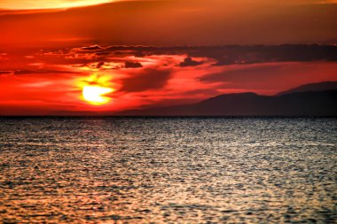 Cabo de Gata 'da gün batımı, Almerya, İspanya