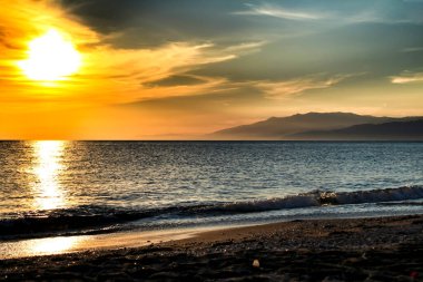 Cabo de Gata 'da gün batımı, Almerya, İspanya