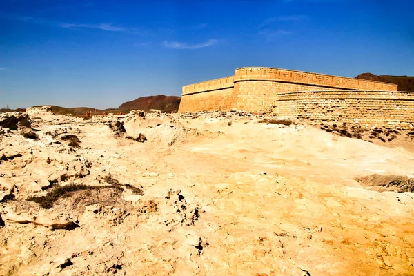 Krásné Opevnění Postavené Zkamenělé Duně Cabo Gata Almeria Španělsko — Stock fotografie