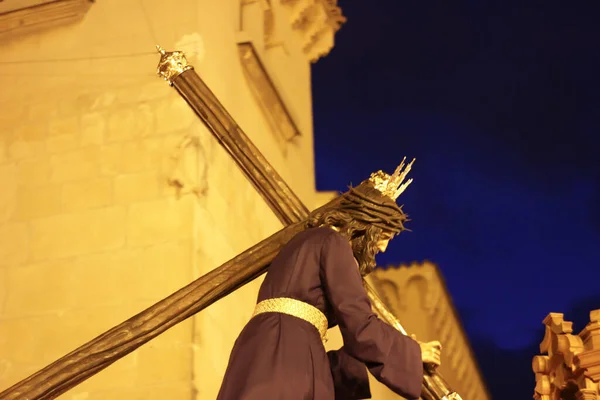 Elche Španělsko Března 2018 Odpoledne Kristus Průvodu Svatého Týdne Elche — Stock fotografie