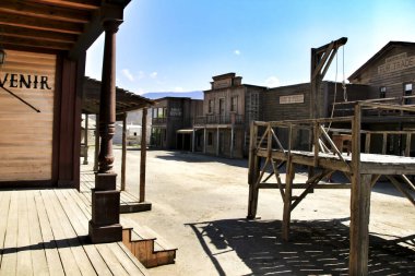 Uzak batıdaki Tabernas Çölü, Almerya, İspanya.
