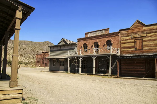 Långt Västerut Gammal Stad Öknen Tabernas Almeria Spanien — Stockfoto