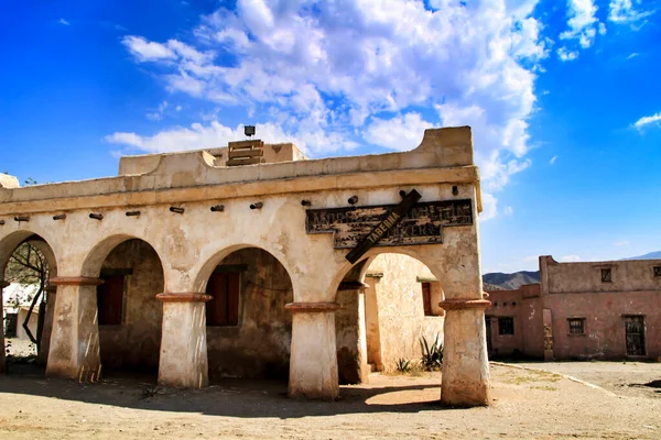 Távol Nyugati Óváros Sivatagban Tabernas Almeria Spanyolország — Stock Fotó