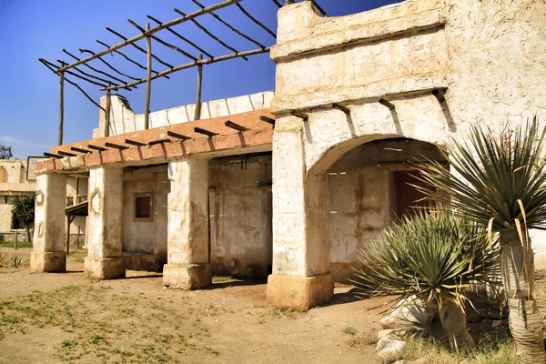 Távol Nyugati Óváros Sivatagban Tabernas Almeria Spanyolország — Stock Fotó