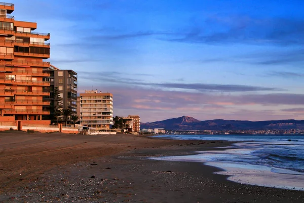 Arenales Del Sol Alicante Güney Spanya Pembe Turuncu Renklerle Güzel — Stok fotoğraf