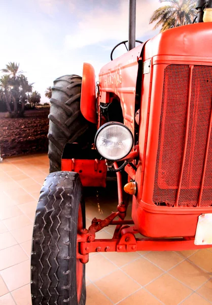 Elche Alicante Spain March 2021 Old Red Tractor Hanomag Model — 스톡 사진