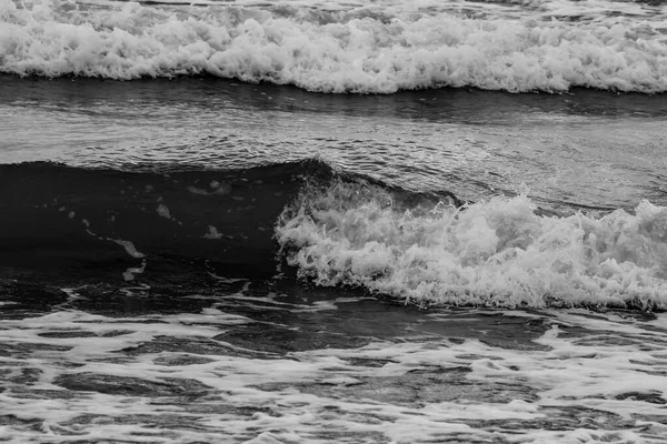 Rough Sea Cloudy Sky Winter Marina Beach Alicante Spain — Stock fotografie