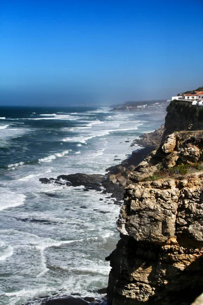 Prachtige Dappere Zee Kliffen Van Kust Van Azenhas Mar Portugal — Stockfoto
