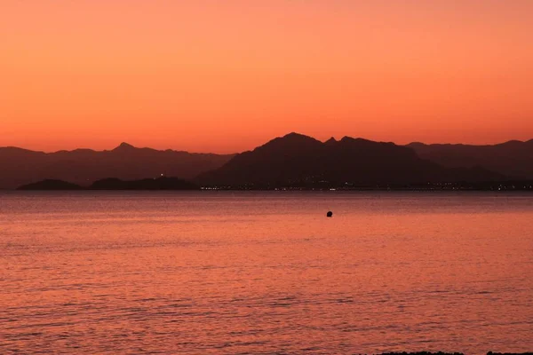 Beautiful Sunset Beach Azohia Village Cartagena Murcia Spain — Stock Photo, Image