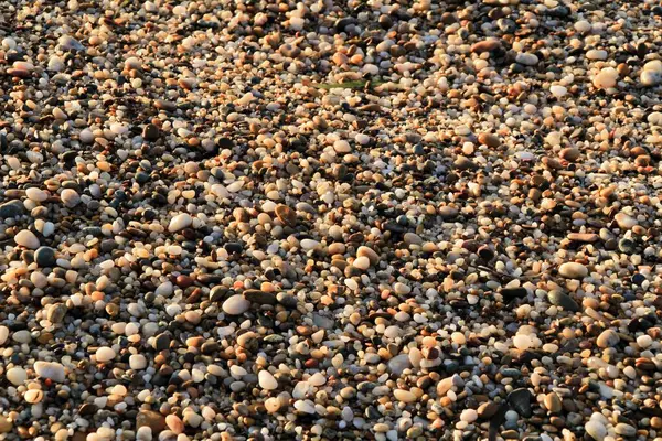 Texturas Rocosas Cantos Rodados Olas Costa Cartagena Murcia España — Foto de Stock