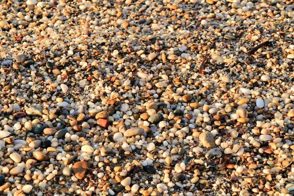 Texturas Rocosas Cantos Rodados Olas Costa Cartagena Murcia España — Foto de Stock