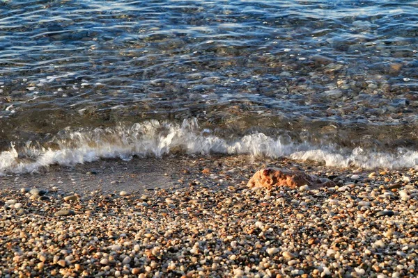 Textures Rocheuses Rochers Vagues Sur Rivage Cartagena Murcie Espagne — Photo