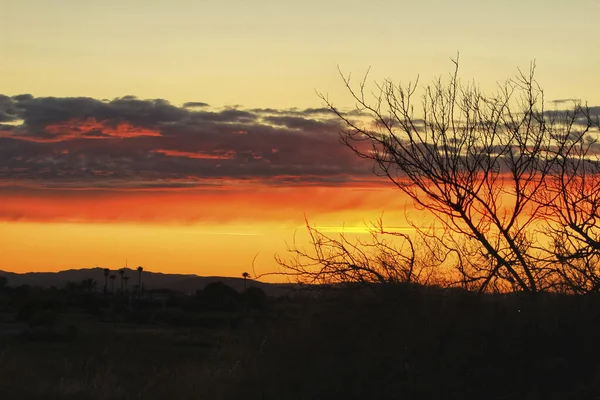 Wolken Und Schöner Himmel Bei Sonnenuntergang Alicante Frühling — Stockfoto