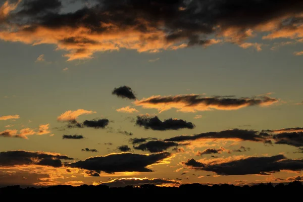 Felhők Szép Sunset Alicante Télen — Stock Fotó