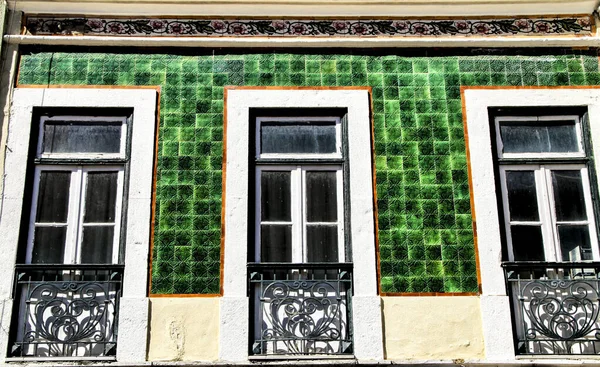 Anciennes Maisons Colorées Rues Lisbonne Portugal Printemps Façades Majestueuses Vieux — Photo