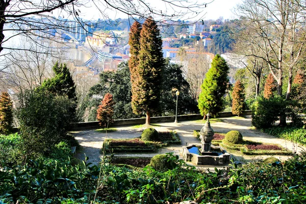 Oporto Portugal Enero 2020 Hermosos Idílicos Jardines Del Palacio Cristal —  Fotos de Stock