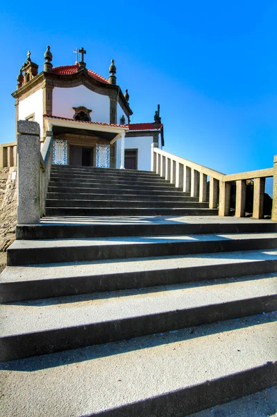 Belle Chapelle Dans Mer Appelée Senhor Pedra Miramar Plage Dans — Photo