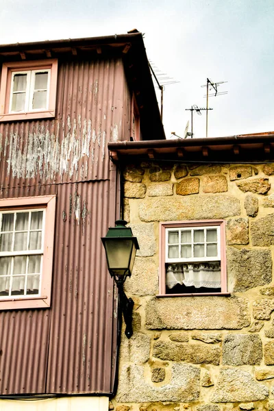 Ocak Ayında Porto Şehrinde Güzel Eski Renkli Cepheler — Stok fotoğraf