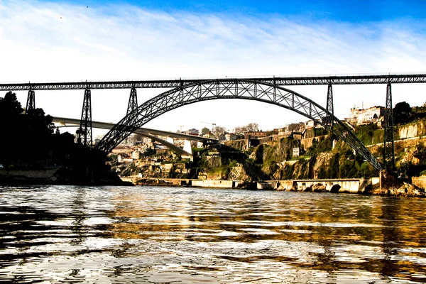 Pontes Ferro Bonitas Colossais Chamadas Maria Pia Ponte Infante Sobre — Fotografia de Stock