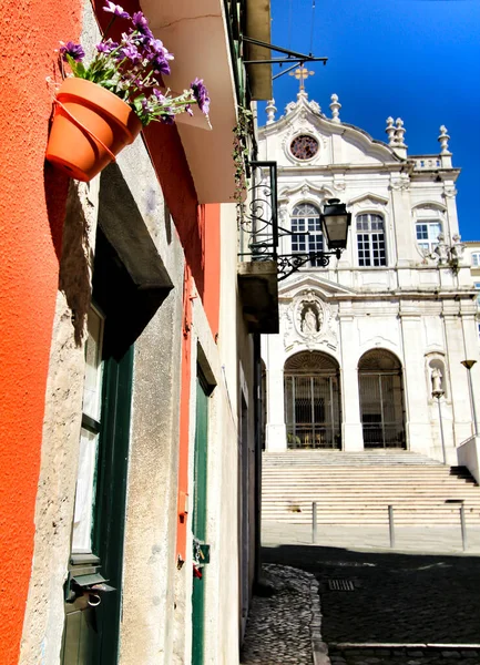Lisboa Portugal Marzo 2020 Hermosa Fachada Iglesia Nossa Senhora Das —  Fotos de Stock