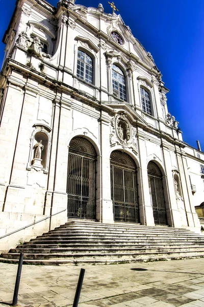 Hermosa Fachada Iglesia Nossa Senhora Das Merces Lisboa —  Fotos de Stock